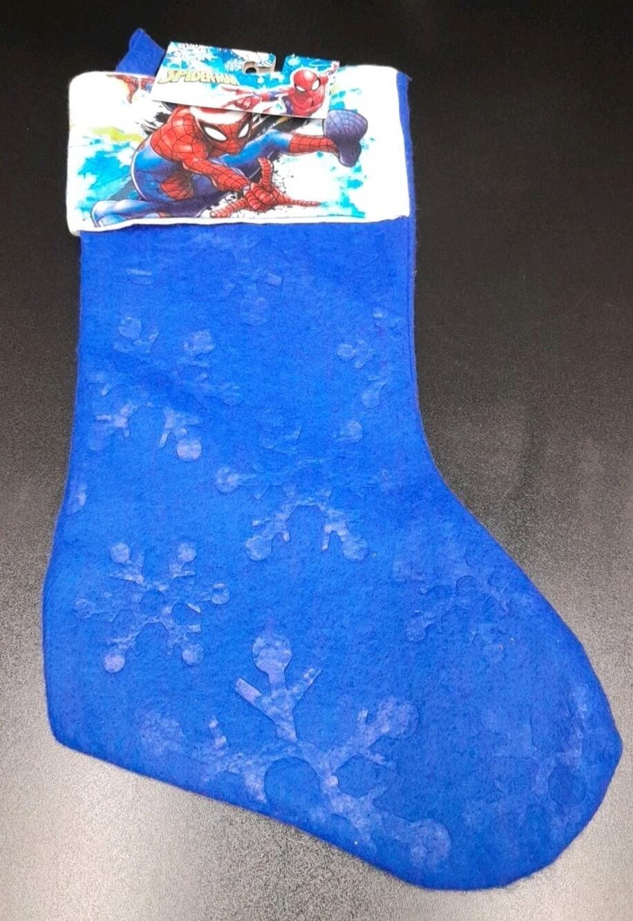 Spider-man 16" Christmas Stocking Marvel Blue Snowflake New